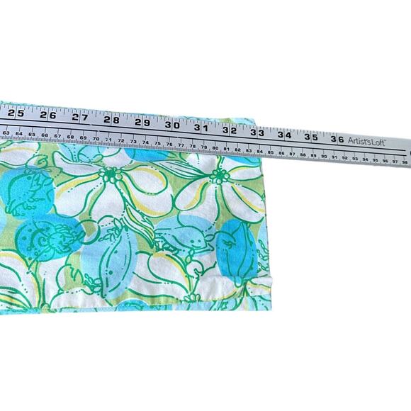 Vintage Lilly Pulitzer Capri Pants Women’s 4 Green Blue Cotton Floral Crabs - Picture 6 of 7